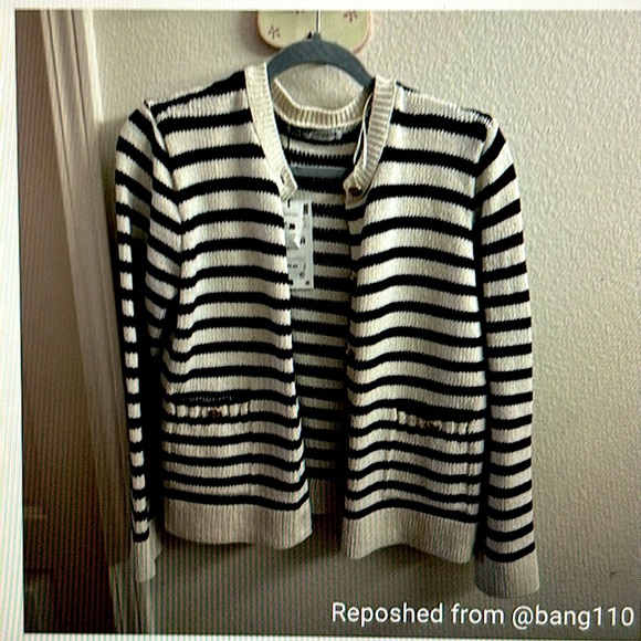 NWT Zara knit striped cardigan - Picture 2 of 5